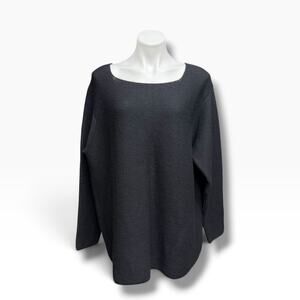 Vintage Herman Geist 100% Wool Sweater Womens 2X Black Pullover NWT Made Taiwan